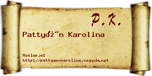 Pattyán Karolina névjegykártya